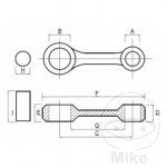 Шатун Prox для Honda CR 500, connecting rod 03.1406