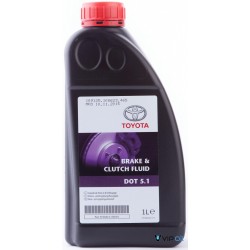 Тормозная жидкость (жидкость для сцепления) DOT 5.1 1L оригинал Toyota Brake & Clutch Fluid 08823-80004