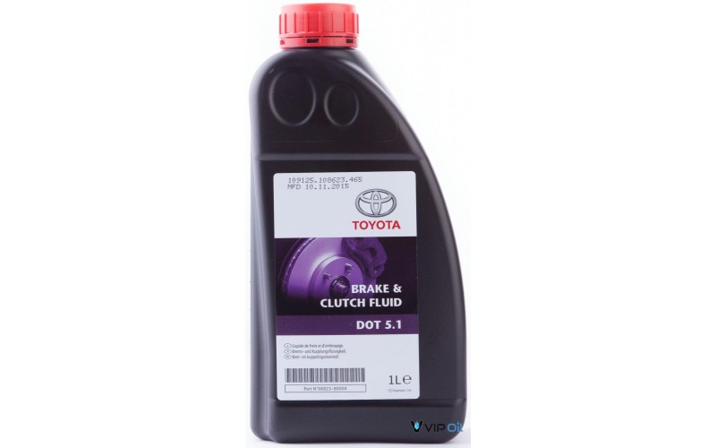 Тормозная жидкость (жидкость для сцепления) DOT 5.1 1L оригинал Toyota Brake & Clutch Fluid 08823-80004