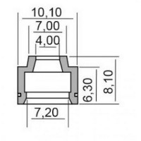 Сальник клапану RMS для Yamaha Xenter 125-155, SEAL VALVE STEM 100669250 (52S-E2119-00-00, 12209-MA6-003, 495024, 1176651400)