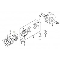 Поршень 0,25 оригинал HONDA SH 300, piston 13102-KTW-901 (13102-KTW-900)