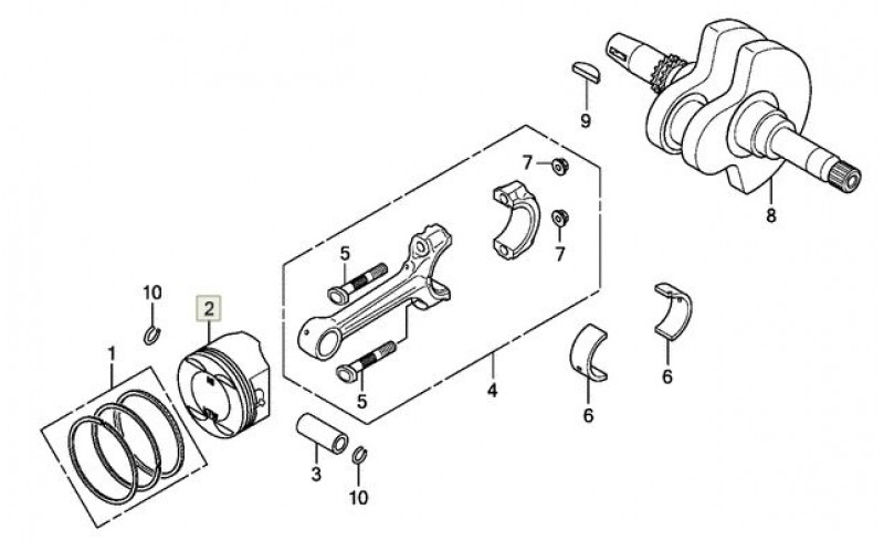 Поршень оригинал HONDA 13102-KTW-901, piston 0,25