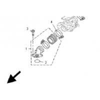 Коллектор впускной оригинал Yamaha X-Max YP 250, intake manifold 1C0-E3590-01-00 (1C0-E3586-00-00, 1C0-E3590-00-00)