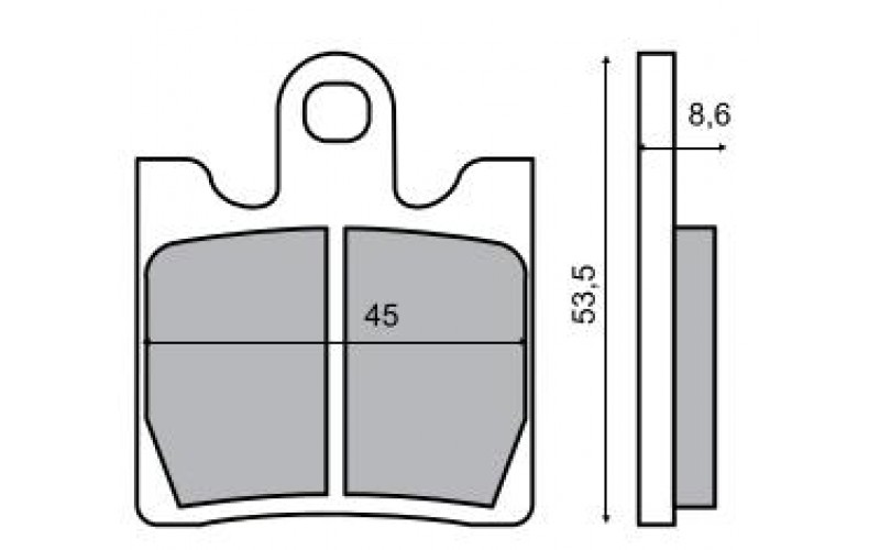 Колодки тормозные RMS для Suzuki Burgman 250, Brake pads 225100380 (FT3018, 59301-14820)
