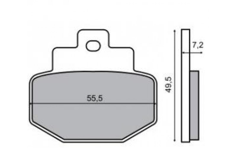 Колодки тормозные RMS для Gilera, Piaggio, Vespa Brake pads 225100450 (647161, 497348)