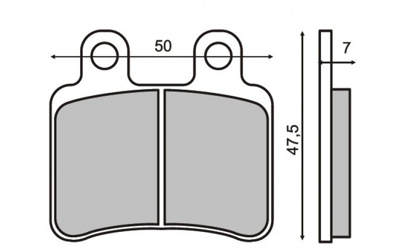 Колодки тормозные RMS для Peugeot Brake pads 225100480 (225102810, FT3048, 13C-F5911-00-00, 13D-F5742-00-00, 1D4-F5742-00-00)