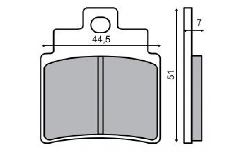 Колодки тормозные RMS для Kymco Gran Dink 250 Brake pads 225100500 (FT3037)
