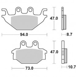 Колодки тормозные KEVLAR RMS для ATV Kymco, TGB, SYM, Brake pads 225100811 (FT3133, 225110813, 225100810, 225103070, 5D7-F5911-00-00, 519422)