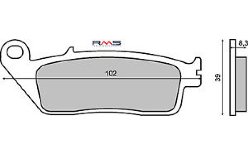 Колодки тормозные RMS для Honda CBR 1000 F, Brake pads 225100870 (FT3243, FT4243, FT3242, 06455-MAL-G03, 06455-MAL-G01, 06455-MAL-G02, 5YU-W0046-00-00)
