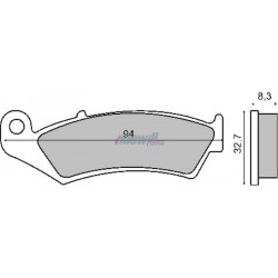 Колодки тормозные sinter RMS для Honda, Kawasaki, Brake pads 225100911 (43105-MR7-027)