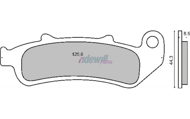 Колодки тормозные RMS для Honda CBR 1000, Brake pads 225100941 (06455-MZ2-425, 06455-MZ2-405, 06455-MZ2-415)