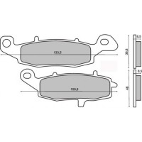 Колодки тормозные RMS для Kawasaki Zr-7, Brake Pads 225101240 (FT3092, 43082-1244)