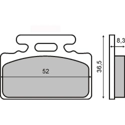 Колодки тормозные RMS для Aprilia RS 250, Front Brake Pads 225101650 (FT3183)