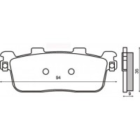 Колодки тормозные RMS для Kymco People 125, 200, 250, Brake Pads 225102520 (43105-LDH-E00, 225103230)