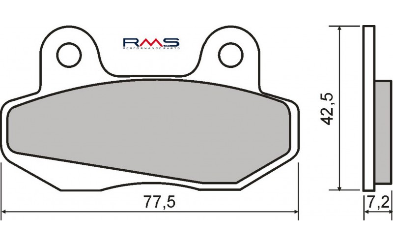 Колодки тормозные RMS для Honda, Kymco, Peugeot, SYM, Brake pads 225102590 (FT3069)