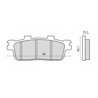Колодки тормозные RMS для Yamaha, Peugeot, SYM 125, 250, 300, Brake Pads 225103230 (FT3100, FT3102, 43108-L1A-000-A, 1SD-F5911-10-00, 1SD-F5911-00-00)
