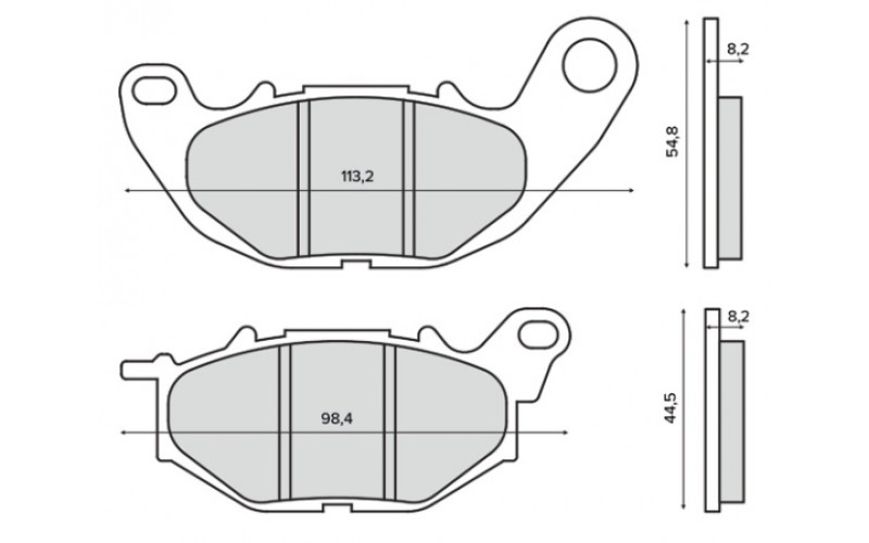 Колодки тормозные sinter RMS для Yamaha X-Max 300, Brake pads 225103480 (FT3175, B74-F5805-00-00, 1WD-25805-00-00)