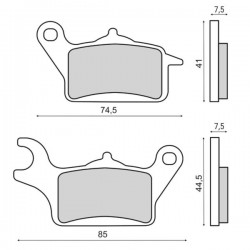 Колодки тормозные RMS для Honda Vision 110, Brake Pads 225103620 (FT3181, 06455-K44-D01)