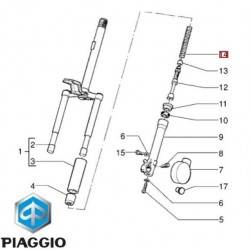 Пружина передней вилки оригинал PIAGGIO FREE 50, SPRING 271528 (269682)