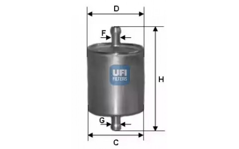 Фильтр топливный UFI для APRILIA, BMW, CAGIVA, DUCATI, MOTO GUZZI, filter fuel 31.760.00 (AP8106731, MWK44, KL145, 16142325859, GU01106090, 800088585, 42540041A, 42540041B, 01106090)