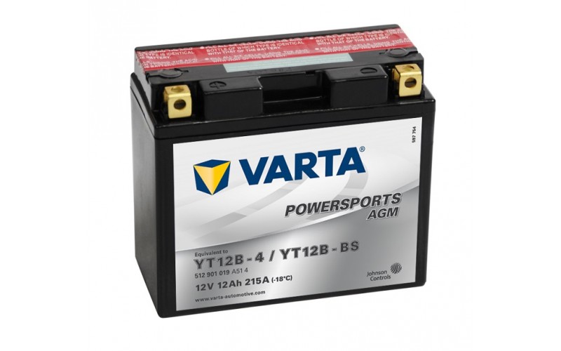 Аккумулятор Varta moto AGM 12V YT12B-4 YT12B-BS battery 512901019