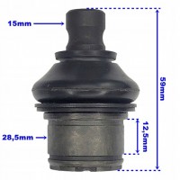 Шаровая опора аналог оригинала ATV Kymco MXU 400, 450, 500, 550, 700 BALL JOINT ASSY AT-08580 (53410-PRB1-900, 0405-001, 0405-483, 0405-068, 0405-115)