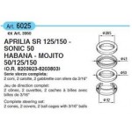 Подшипники рулевой колонки Buzzetti для Aprilia Habana/ Sonic/ SR 125-150, Complete steering set 6025