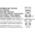 Подшипники рулевой колонки Buzzetti для Honda SH 125-150, Complete steering set 6036