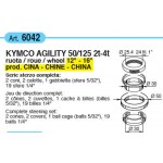 Подшипники рулевой колонки Buzzetti для Kymco Agility 50-150, Complete steering set 6042
