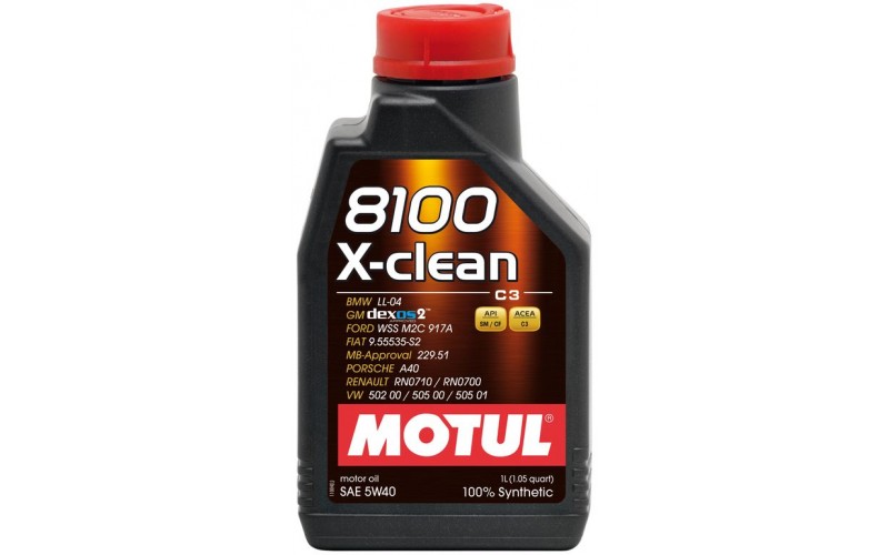 Двигательное масло для автомобилей Motul 8100 X-clean 5W40, 854111, 1л