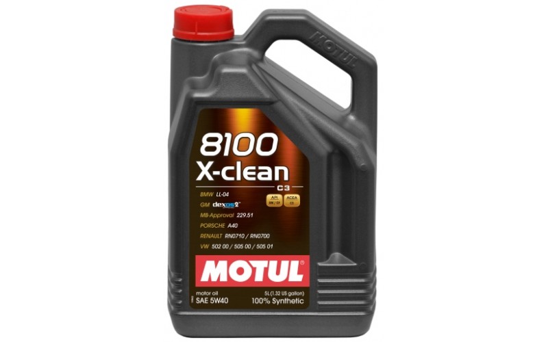 Двигательное масло для автомобилей Motul 8100 X-clean 5W40, 854151, 5л