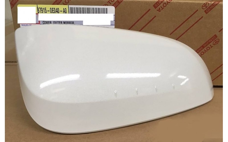 Накладка зеркала правая белая оригинал Toyota AYGO, RIGHT DRIVER SIDE WING MIRROR COVER 879150H040A0 (87915-0H040-A0)