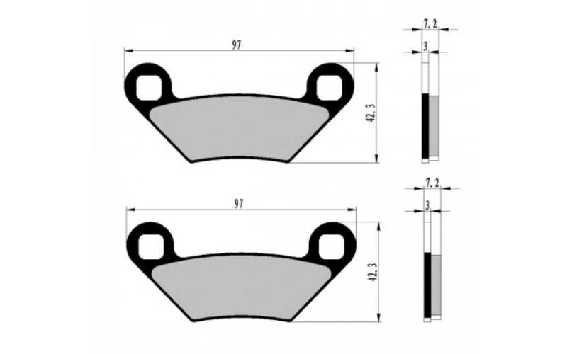 Колодки тормозные NISTAL аналог оригинала ATV Polaris Sportsman, BRAKE PADS BP475 (FA475, 2203628, 2204088, 2205606, 2207835, 1912373, 1911278, 1911279)