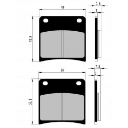 Колодки тормозные Nistal аналог оригинала для Suzuki GSX 600, Brake pads BP146 (FA146, FDB569, 59100-19820, 69130-45C00)