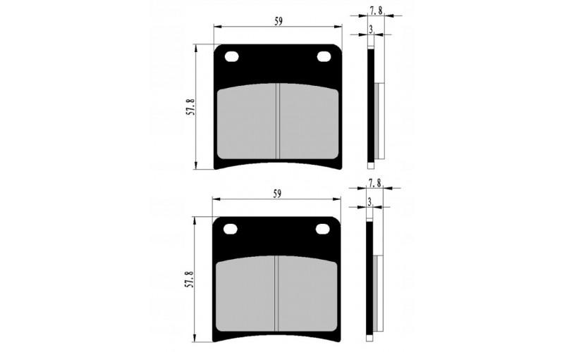 Колодки тормозные Nistal аналог оригинала для Suzuki GSX 600, Brake pads BP146 (FA146, FDB569, 59100-19820, 69130-45C00)