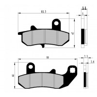 Колодки тормозные Nistal аналог оригинала для Suzuki DR 650, Brake pads BP157 (FA157, 69100-12810, 69100-44860, FDB607P)
