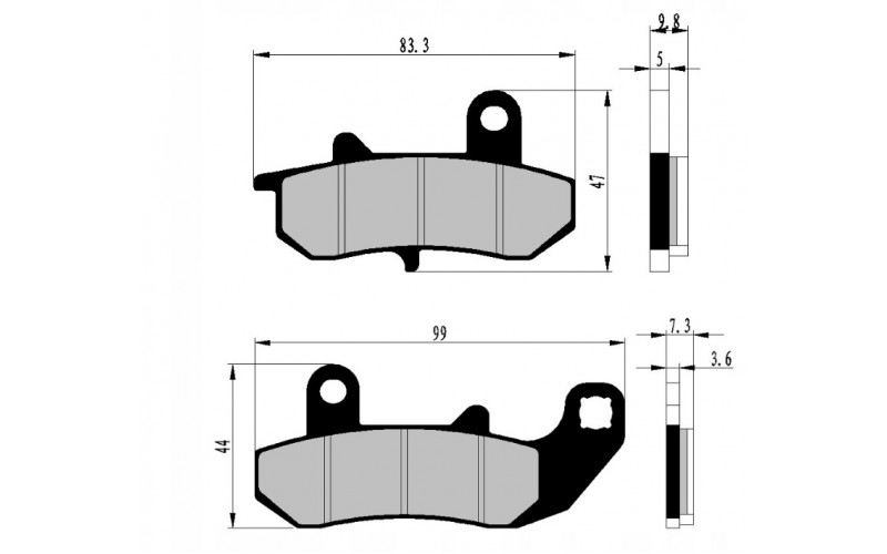 Колодки тормозные Nistal аналог оригинала для Suzuki DR 650, Brake pads BP157 (FA157, 69100-12810, 69100-44860, FDB07P)