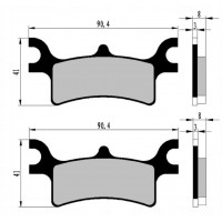 Колодки тормозные NISTAL аналог оригинала ATV Polaris Sportsman, BRAKE PADS BP314 (2201871, 2202414, 2203451, 19106383, 732.56.57)