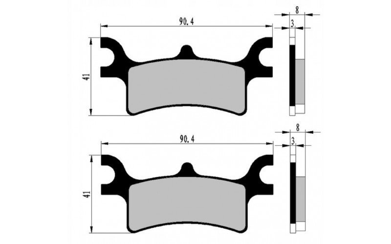 Колодки тормозные NISTAL аналог оригинала ATV Polaris Sportsman, BRAKE PADS BP314 (2201871, 2202414, 2203451, 19106383, 732.56.57)