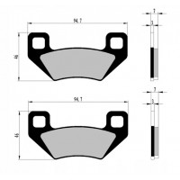 Колодки тормозные Nistal аналог оригинала для ATV Arctic Cat Kymco, Brake pads BP395 (FA395, 45105-PWB1-306,  2203045, 1436-420, 0502-604, 0502-875, 1436-165, 1502-694)