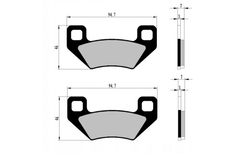 Колодки тормозные Nistal аналог оригинала для ATV Arctic Cat Kymco, Brake pads BP395 (FA395, 45105-PWB1-306,  2203045, 1436-420, 0502-604, 0502-875, 1436-165, 1502-694)
