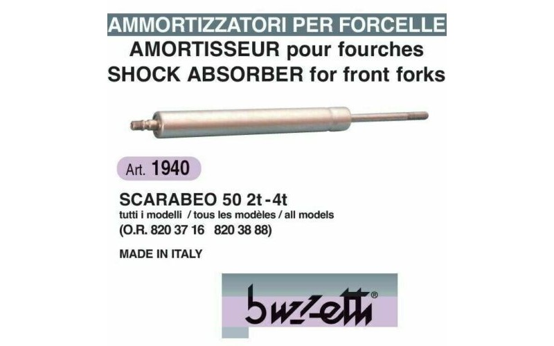 Передний амортизатор (вкладыш) BUZZETTI для Aprilia Scarabeo/ Rally 50, Inner Fork Tube 1940 (AP8223094, AP8203716)