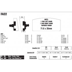 Колодки тормозные EBC Standard FA022