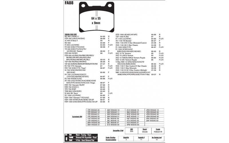 Колодки тормозные EBC HH-Serie FA088HH