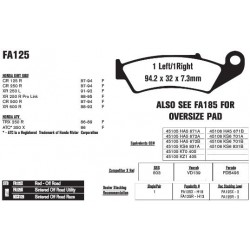 Колодки тормозные EBC R-Serie FA125R