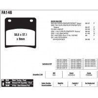 Колодки тормозные EBC Standard для Suzuki GSX 600, Brake pads FA146 (737.24.10, FDB569, 59100-19820, 69130-45C00)