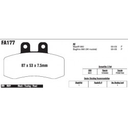 Колодки тормозные EBC Standard FA177