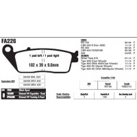 Колодки тормозные EBC HH-Serie для Honda CB 600, Brake pads FA226HH (FT3243, FT4243, FT3242, FT3059, 06455-MAL-G03, 06455-MAL-G01, 06455-MAL-G02, 5YU-W0046-00-00)