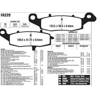 Колодки тормозные EBC HH-Serie Kawasaki, Brake Pads FA229HH (FT3092, 43082-1244)