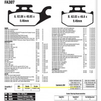 Колодки тормозные синтетические EBC sintered off road Yamaha Kodiak, Can am Outlander, Brake Pad FA307R (732.56.08, 5GH-W0046-10-00, 5GH-W0046-00-00, 1D9-W0046-00-00, 705600014, 705600398, 705600349)